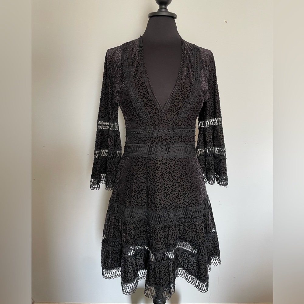 O.P.T. Lace Long-sleeved Dress